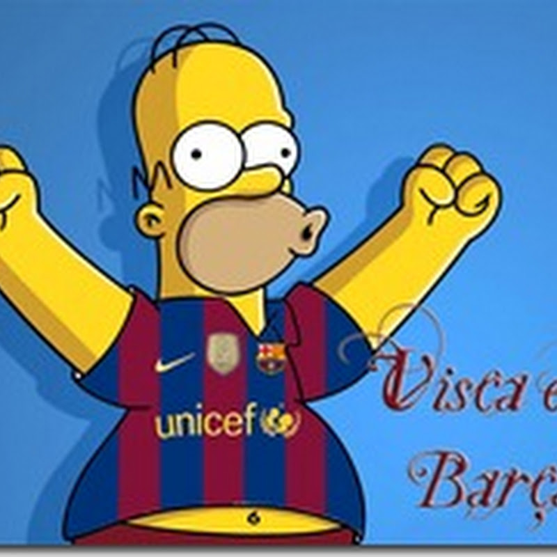 Simpson vestidos como el Barça