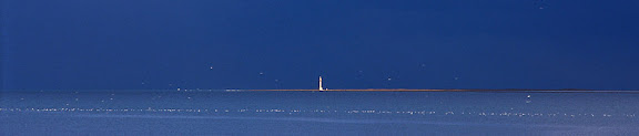 Badia de Sant Jordi i far de la punta del Fangar des de la costa de l'AmpollaDelta de l'Ebre, Parc NaturalDeltebre, Baix Ebre, Tarragona1997