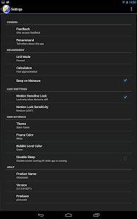 Clinometer  +  bubble level - screenshot thumbnail