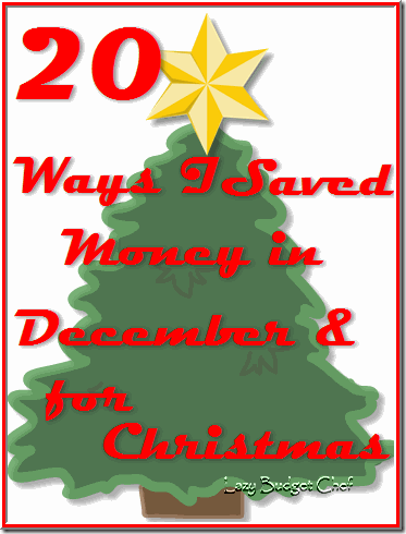 20 ways I saved money in december and for christmas 