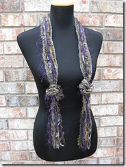purple green grey necklace scarf