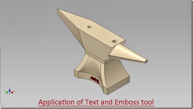 Application of ‘Text’ tool and ‘Emboss’ tool