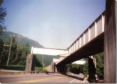 Railroad Bridge over Highway 2 between Gold Bar & Index, Washington in 1994