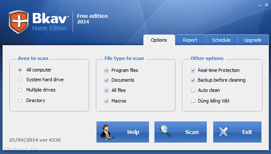 Phần mềm diệt virus miễn phí BKAV Home