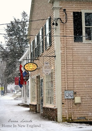 snowy main street