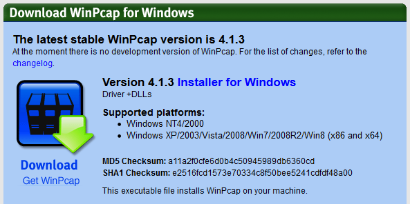 what is winpcap windows 10