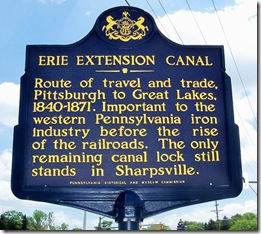 Erie Extension Canal marker near intersection of Route 18 & 518