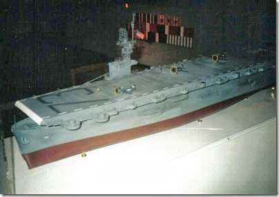 Model of the USS Gambier Bay at the Columbia River Maritime Museum in Astoria, Oregon in 1998
