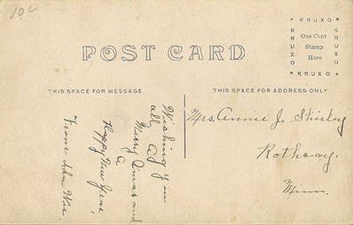 postcard Ada Wee Kruzo card 1908 to 1920  ML Antiques Erhard back