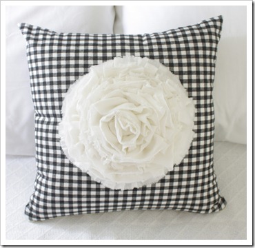 fluffy flower pillow