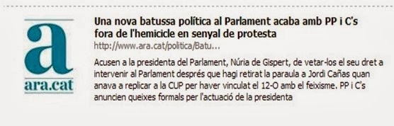 Ciutadanos e PP fòra de l'emicicle catalan