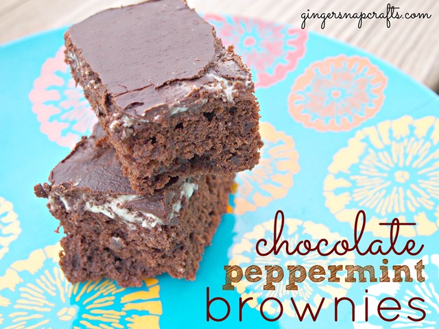 chocolate peppermint brownies made with Silk Soy Milk