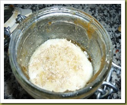 Merenda di yogurt alla marmellata di pesche con arachidi e zucchero di canna (3)