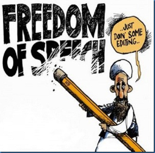 Muslim Hate Free Speech toon