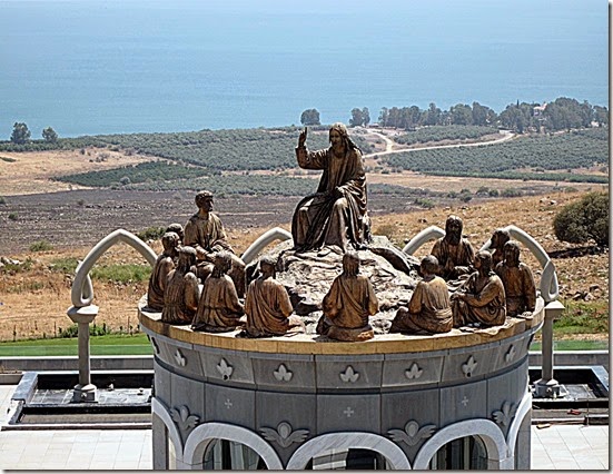 Sculpture Jesus teaches Apostles - Holy Land