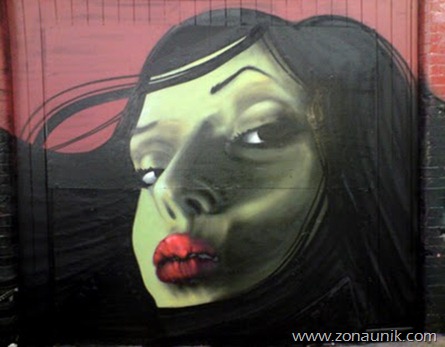 women People graffiti mural art