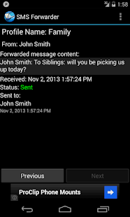SMS Forwarder Screenshot