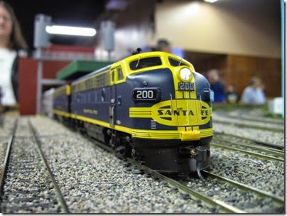 IMG_5397 Atchison, Topeka & Santa Fe F7A #200 on the LK&R HO-Scale Layout at the WGH Show in Portland, OR on February 17, 2007
