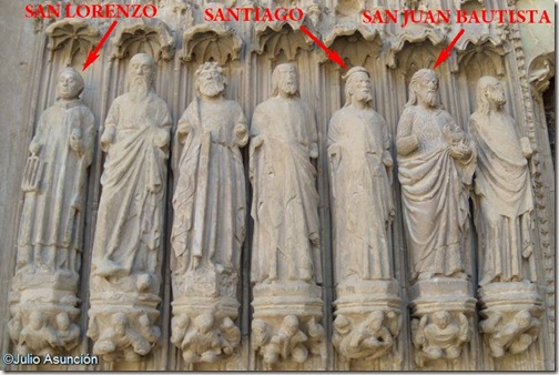 Santos de la portada de la Catedral de Huesca