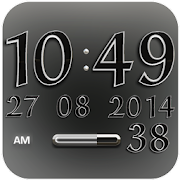 Digi Clock Widget White Star