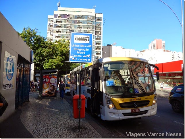 Ônibus circular 580, integração com o metrô na Estação Largo do Machado