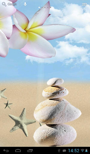Stones on sand 3D