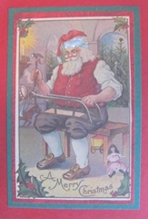 2011 Holiday.Christmas cards layered Santa