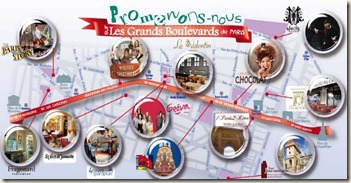 Carte des attractions sur les Grands Boulevards