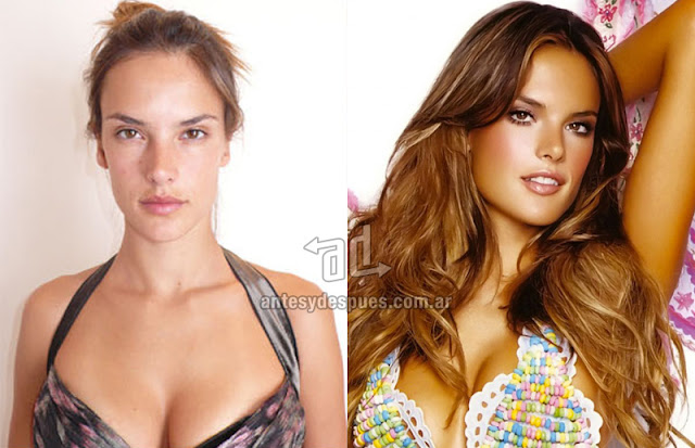 Photos of top model Alessandra Ambrosio without makeup