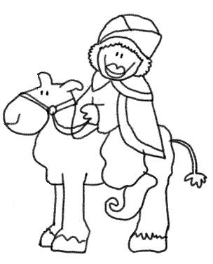 COLOREAR TRES REYES MAGOS A CAMELLO