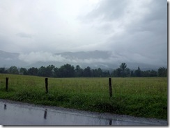 Rain moving in at Cades Cove