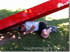 Minnesota Sculpture Garden - he really did take a nap here