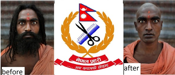 nepal-police-hair-cut-before-and-after