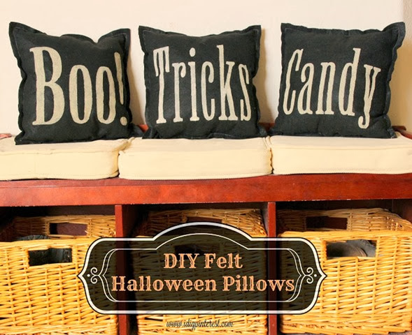 felt halloween pillows