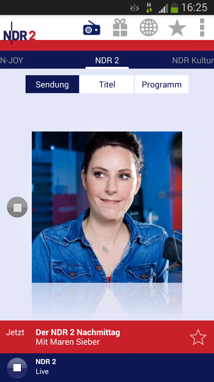 Android application NDR Radio screenshort