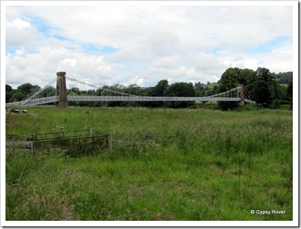 Chainlink bridge over the river Tweed between Melrose & Gattonside.