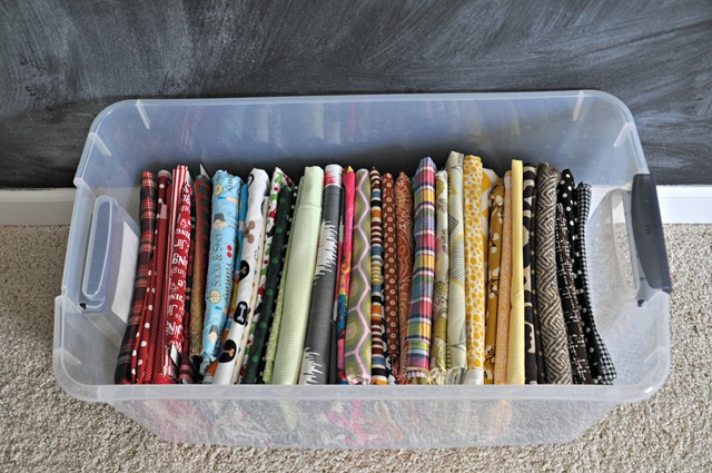 Fabric storage with comic book boards