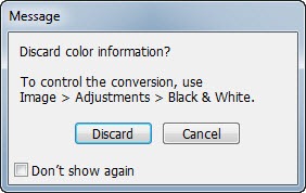 Jendela discard color information di Adobe Photoshop
