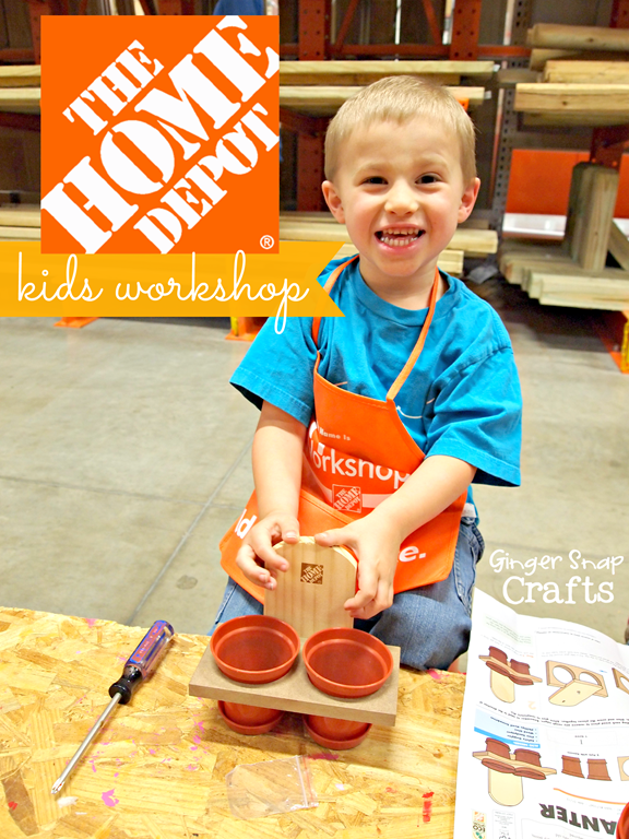 The Home Depot Kids Workshop {first Saturday, every month} #digin GingerSnapCrafts.com