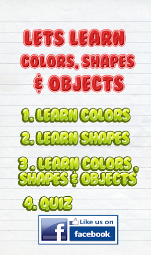 Learn Colors Shapes Objects