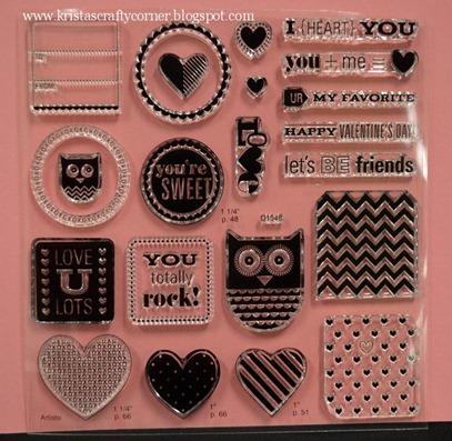 Whoos your valentine_contents of kit_stamp set