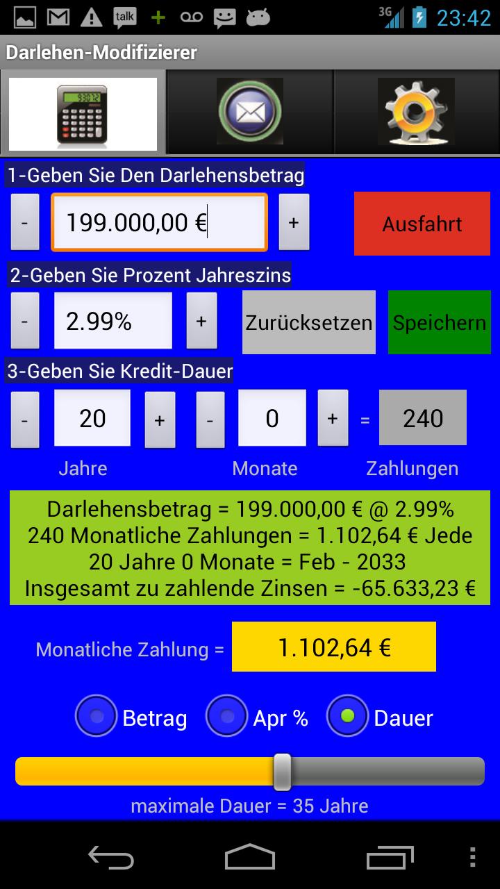 Android application Loan Analyzer screenshort