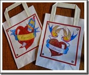 Tattoo themed wedding favor bags 2