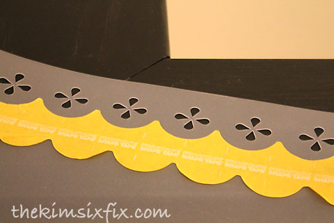 Cutting stencil template with silhouette