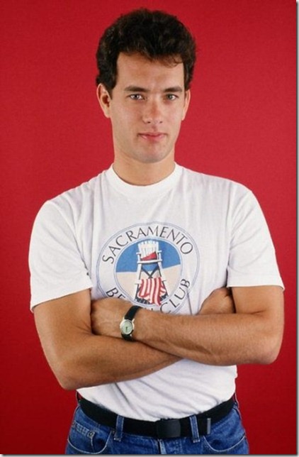 WEST HOLLYWOOD, CA - 1986:  Two-time Academy Award-winning actor Tom Hanks poses during a 1986 West Hollywood, California studio photo session to promote his newest movie "The Money Pit." Hanks went on to become one of America's favorite actors, starring in such hits as "Big," "Saving Private Ryan," and "Forest Gump." (Photo by George Rose/Getty Images)