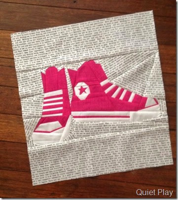 Paper Pieced Converse Shoes by Quiet Play