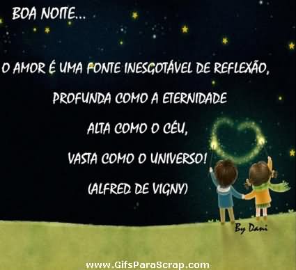 Imagem para face Boa noite O amor é uma fonte inesgotável 