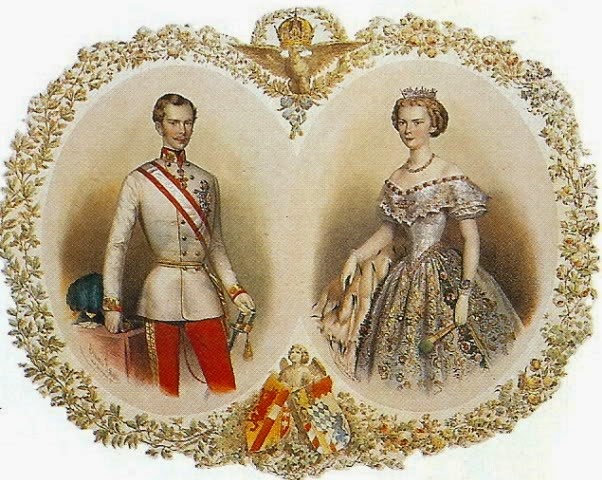 Franz Joseph y Elisabeth, recién comprometidos.
