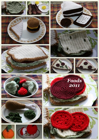 Crocheted Foods Collage 2011-1