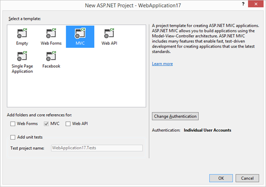 Configuración de proyecto ASP.NET